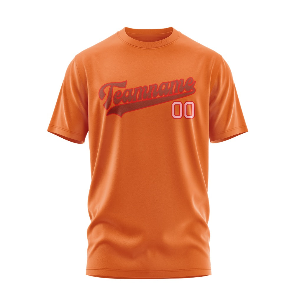 Custom Orange Coral Red T-Shirt