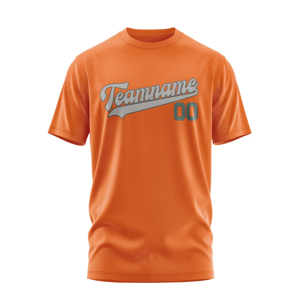 Custom Orange Gray T-Shirt