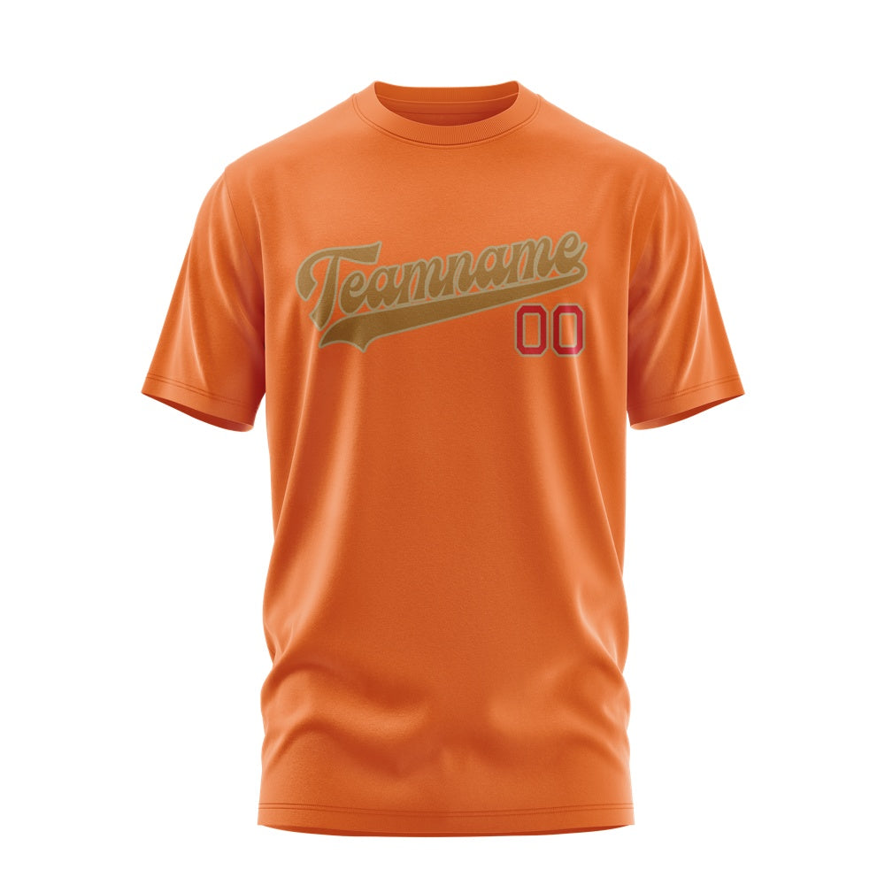 Custom Orange Khaki T-Shirt