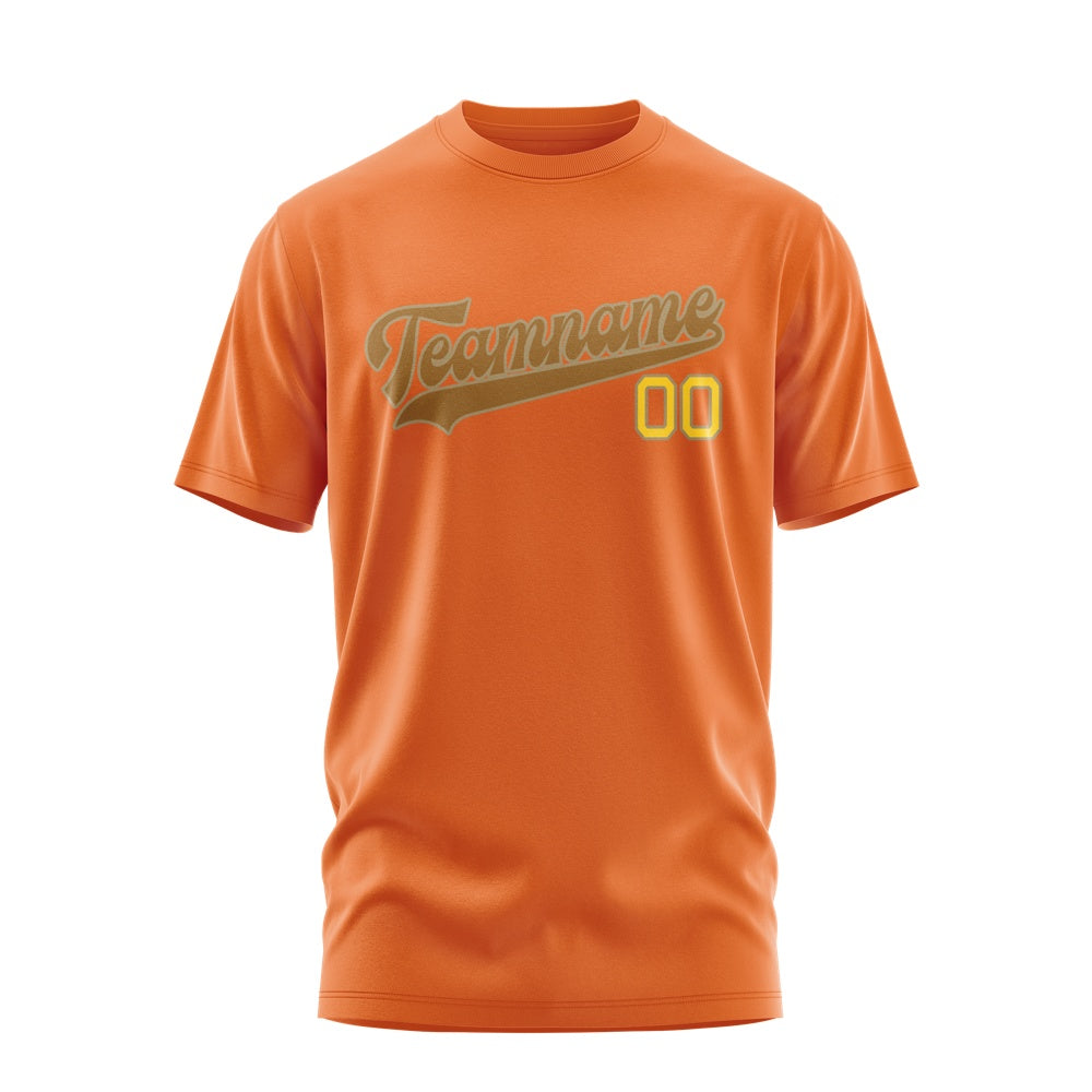 Custom Orange Khaki T-Shirt