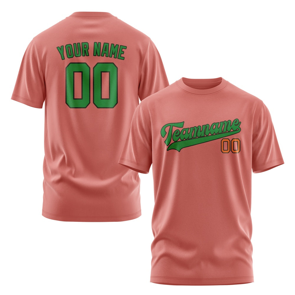 Custom Copper Rose Emerald Green T-Shirt