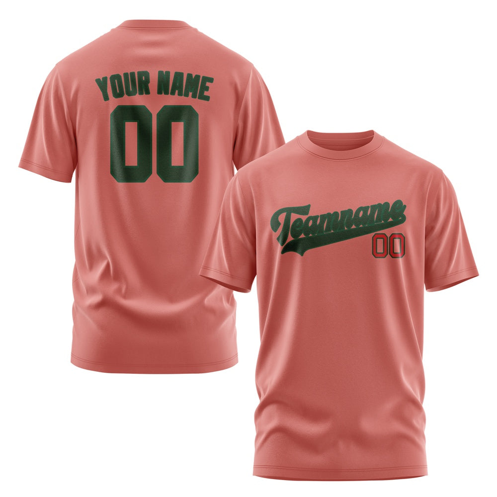 Custom Copper Rose Dark Green T-Shirt