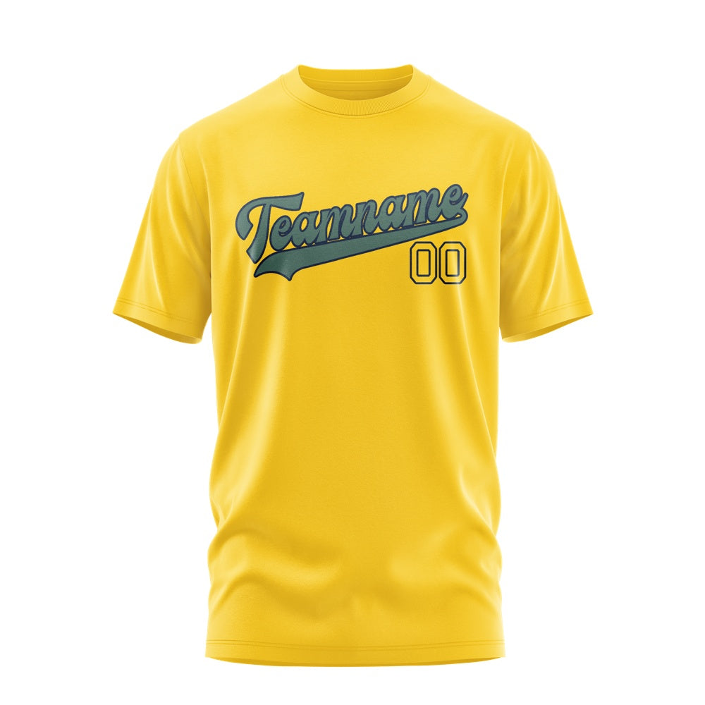 Custom Gold Blue Green T-Shirt
