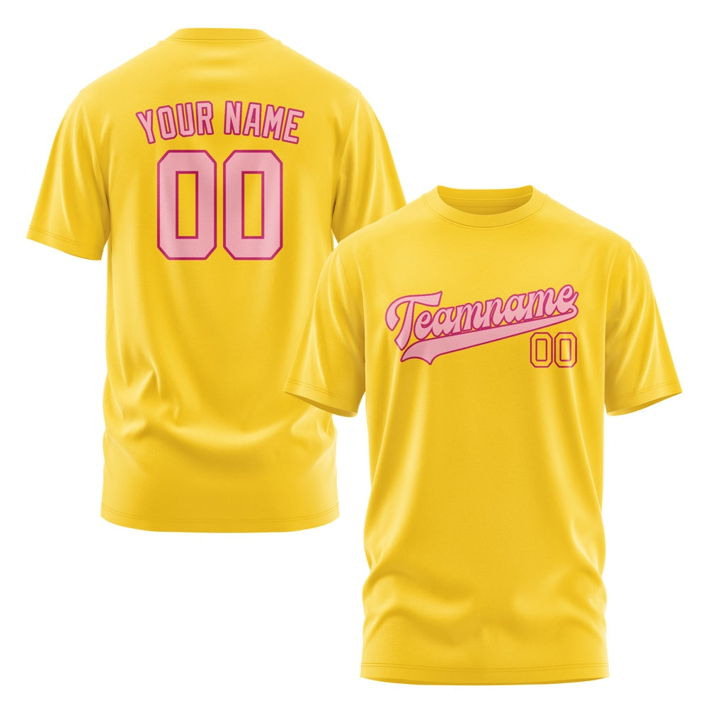 Custom Gold Light Pink T-Shirt