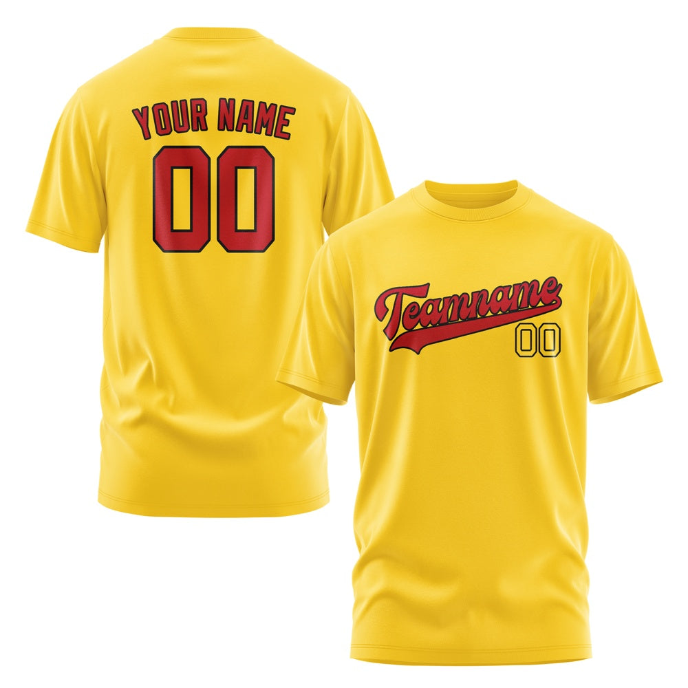 Custom Gold Red T-Shirt